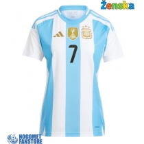 Argentina Rodrigo De Paul #7 Domaci Dres za Ženska Copa America 2024 Kratak Rukav